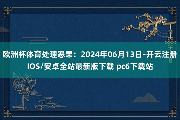 欧洲杯体育处理恶果:2024年06月13日-开云注册IOS/安卓全站最新版下载 pc6下载站