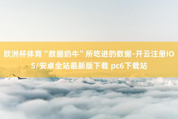 欧洲杯体育“数据奶牛”所吃进的数据-开云注册IOS/安卓全站最新版下载 pc6下载站