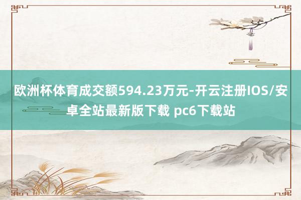 欧洲杯体育成交额594.23万元-开云注册IOS/安卓全站最新版下载 pc6下载站