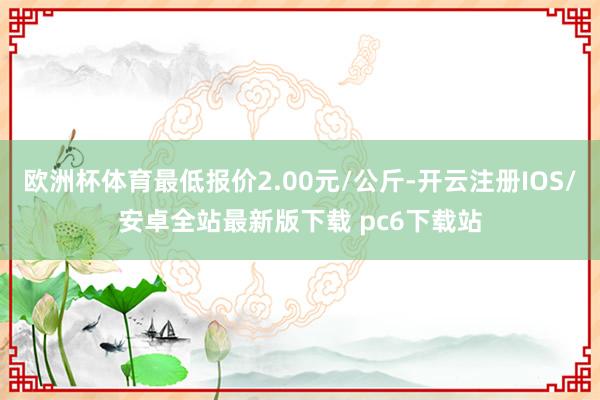 欧洲杯体育最低报价2.00元/公斤-开云注册IOS/安卓全站最新版下载 pc6下载站