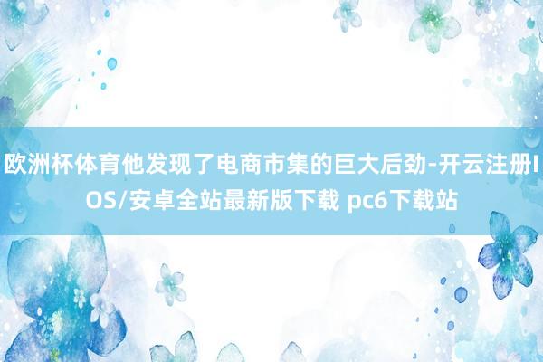欧洲杯体育他发现了电商市集的巨大后劲-开云注册IOS/安卓全站最新版下载 pc6下载站