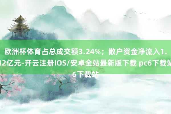 欧洲杯体育占总成交额3.24%;散户资金净流入1.42亿元-开云注册IOS/安卓全站最新版下载 pc6下载站