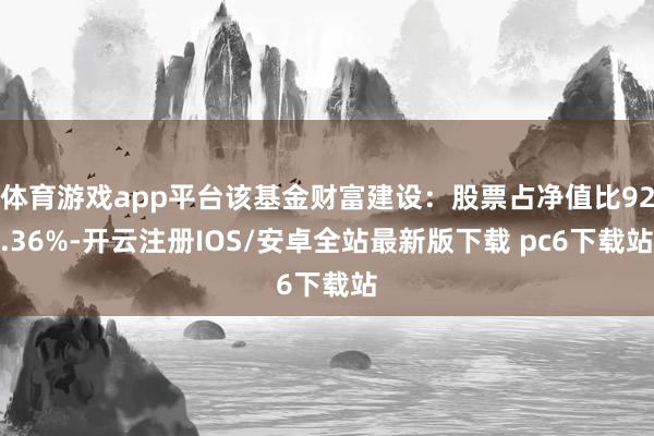 体育游戏app平台该基金财富建设:股票占净值比92.36%-开云注册IOS/安卓全站最新版下载 pc6下载站