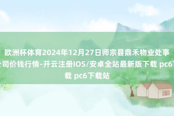 欧洲杯体育2024年12月27日师宗县鼎禾物业处事有限公司价钱行情-开云注册IOS/安卓全站最新版下载 pc6下载站