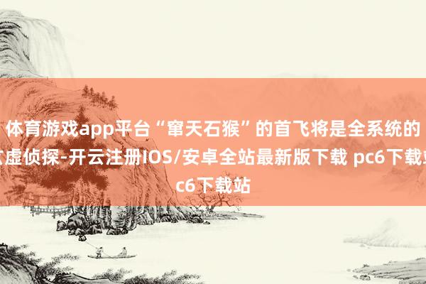 体育游戏app平台“窜天石猴”的首飞将是全系统的玄虚侦探-开云注册IOS/安卓全站最新版下载 pc6下载站