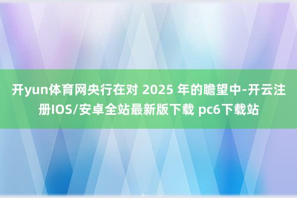 开yun体育网央行在对 2025 年的瞻望中-开云注册IOS/安卓全站最新版下载 pc6下载站